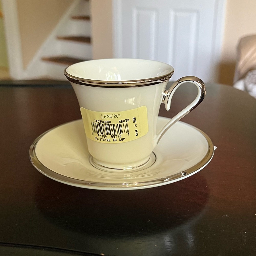 NWT Lenox Solitare demitasse service for 5